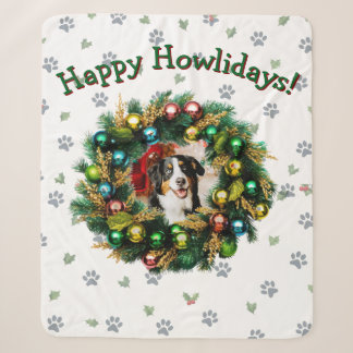 Couverture Sherpa Carte de vœux photo Joyeuses Fêtes