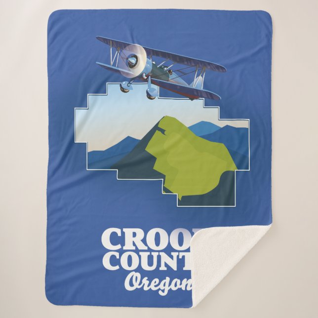 Couverture Sherpa Carte du comté de Crook Oregon (Devant)