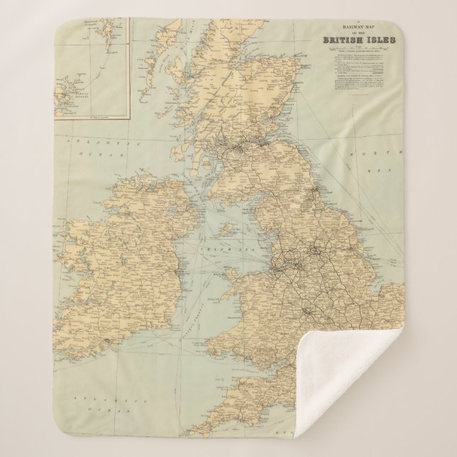 Couverture Sherpa Carte ferroviaire, îles britanniques (Devant)
