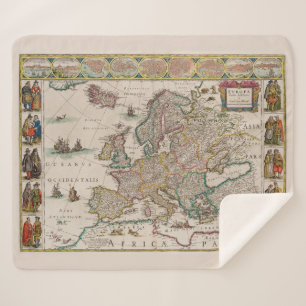 Couverture Sherpa Carte médiévale de l'Europe (par Willem Blaeu)