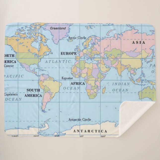 COUVERTURE SHERPA CARTE MONDIALE (Devant (Horizontal))
