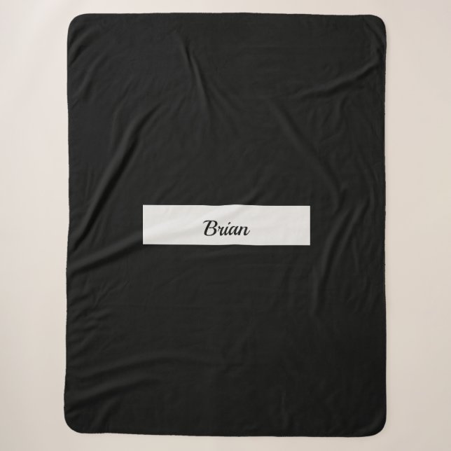 Couverture Sherpa Carte Sherpa Monogramme Noire (Devant)