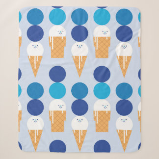 Couverture Sherpa Cartoon crème glacée mignonne design motif sans co
