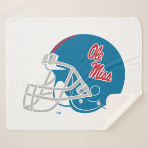 Couverture Sherpa Casque Ole Miss Football Bleu clair