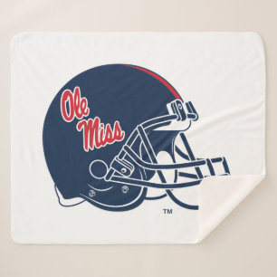 Couverture Sherpa Casque Ole Miss Football bleu foncé