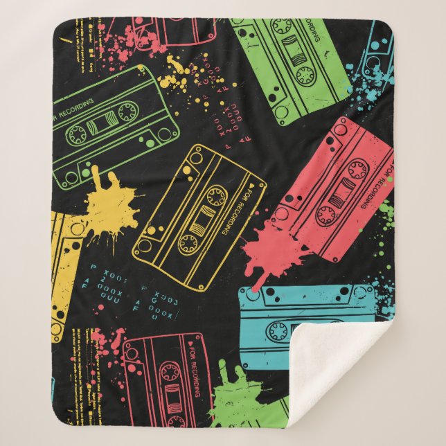 Couverture Sherpa Cassettes Cool style années 90 (Devant)