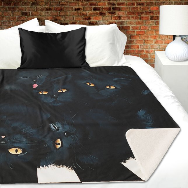 Couverture Sherpa Cat noir (Créateur téléchargé)