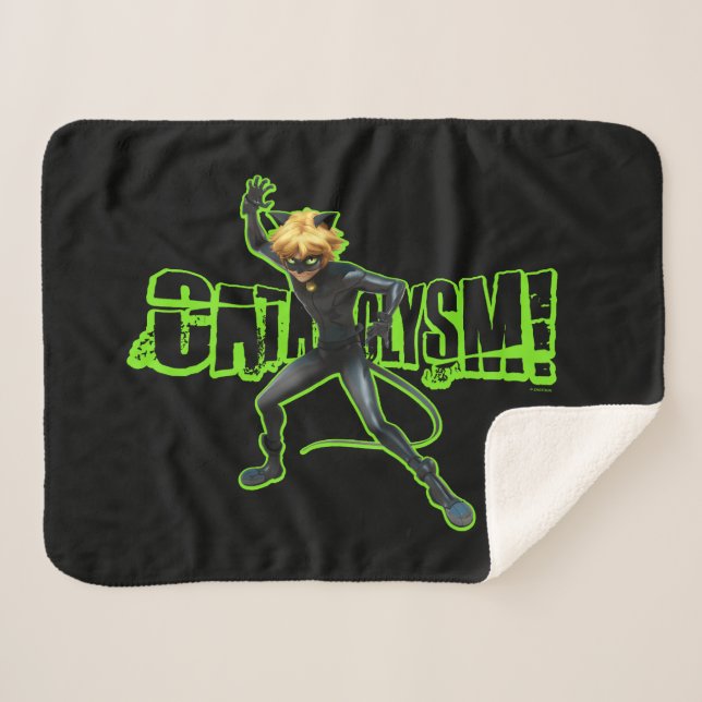 Couverture Sherpa Cat Noir | Cataclysme (Devant (Horizontal))