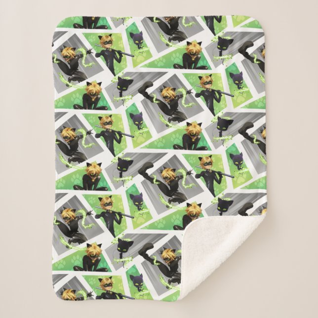 Couverture Sherpa Cat Noir & Motif Plagg (Devant)