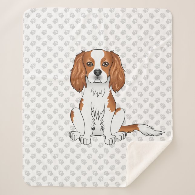Couverture Sherpa Cavalier King Charles Spaniel & Pattes de Blenheim (Devant)