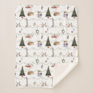 Couverture Sherpa Célébration de la guirlande de Noël de Whoville