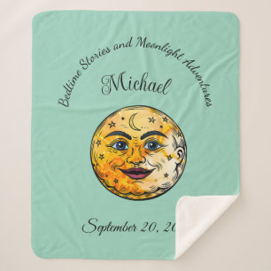 Couverture Sherpa Célébration du Baby shower de la Lune