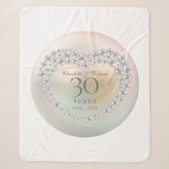 Couverture Sherpa Célébration élégante et chic des 30 ans de mariage (Devant)