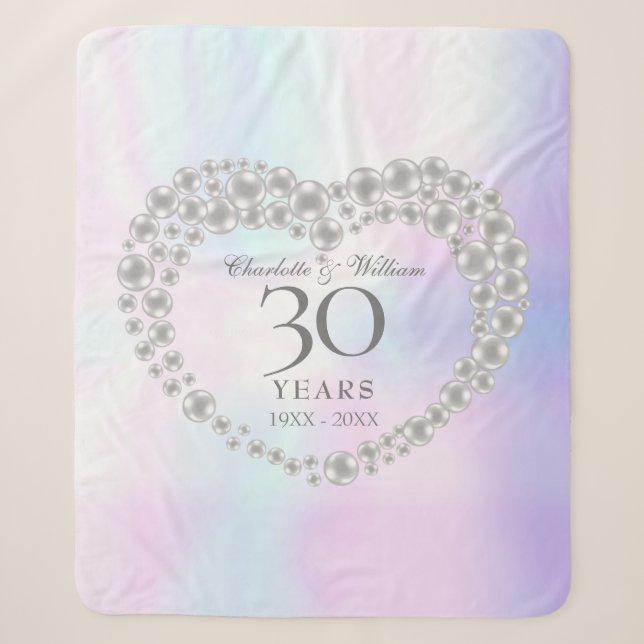 Couverture Sherpa Célébration élégante et chic des 30 ans de mariage (Devant)