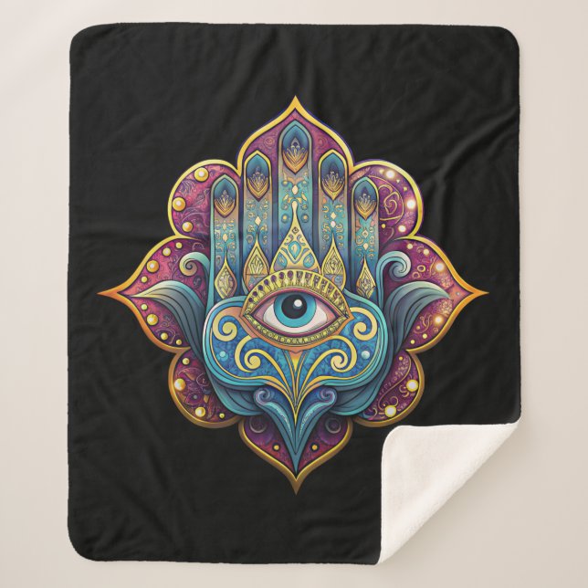 Couverture Sherpa Celestial Hamsa  (Devant)