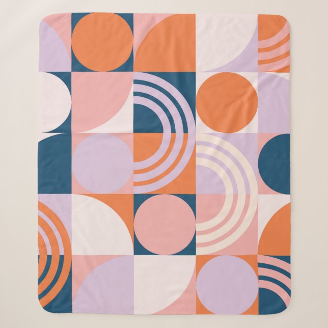 Couverture Sherpa Cercles du milieu du siècle : Motif géométrique (Devant)