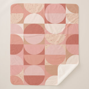 Couverture Sherpa Cercles du milieu du siècle : Motif géométrique mo
