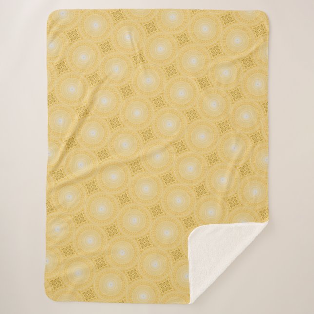 Couverture Sherpa Cercles jaunes motif (Devant)