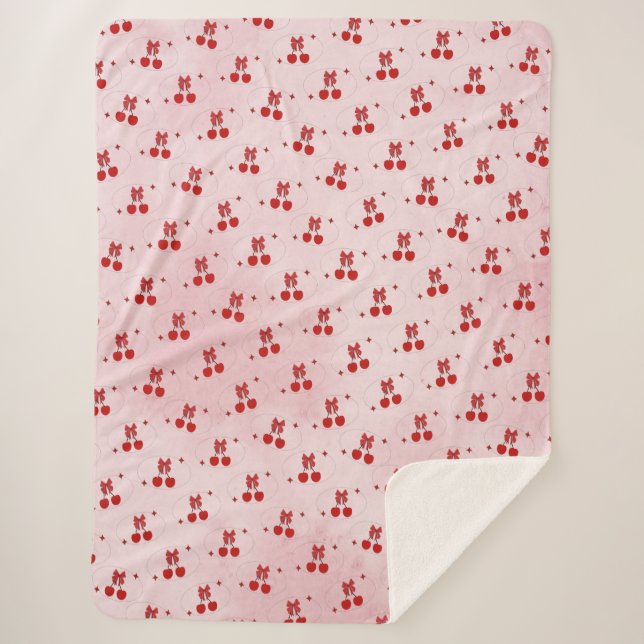 Couverture Sherpa Cerise (Devant)