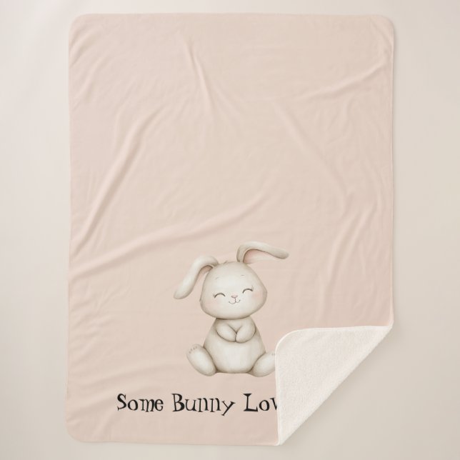Couverture Sherpa Certain Lapin T'aime (Devant)
