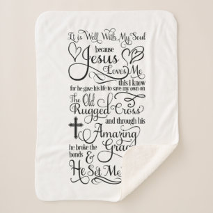 Couverture Sherpa C'Est Bien Avec Mon Âme Parce Que Jésus M'Aime