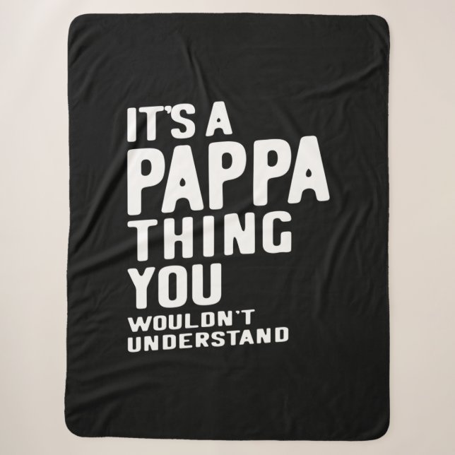 Couverture Sherpa C'est un cadeau Pappa Thing Père Père (Devant)