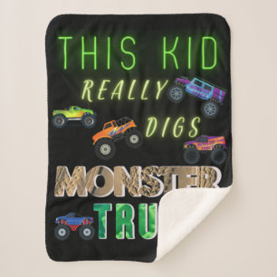 Couverture Sherpa Cet Enfant A Vraiment Digéré Des Camions Monster