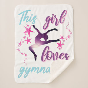 Couverture Sherpa Cette Fille Aime Les Étoiles De Gymnastique Sauten