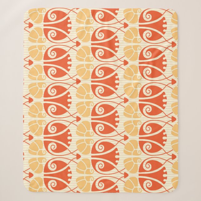 Couverture Sherpa Champignons de style moderne : Motif tendance (Devant)
