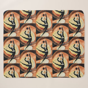 Couverture Sherpa Chapeau haut-de-forme de danseur masculin Art déco