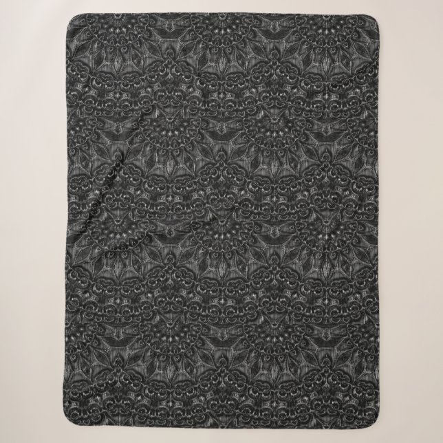 Couverture Sherpa Charcoal Mandala Sherpa Blanket (Devant)