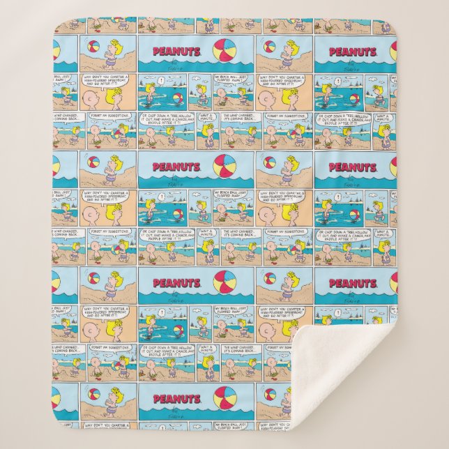 Couverture Sherpa Charlie Brown & Sally À La Plage (Devant)