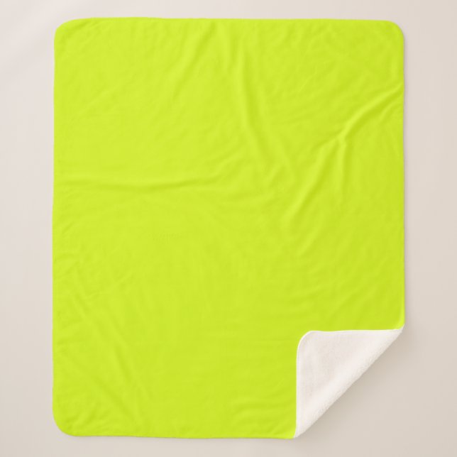 Couverture Sherpa Chartreuse jaune (Devant)