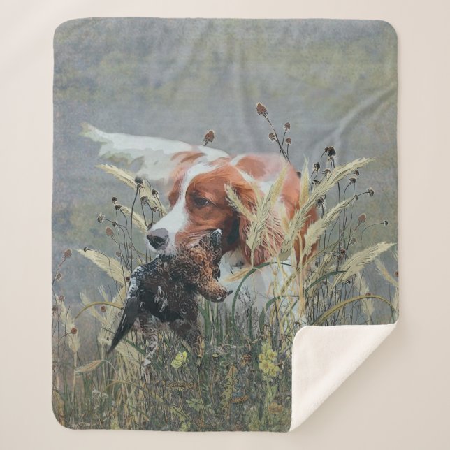 Couverture Sherpa Chasse avec Epagneul Breton (Devant)