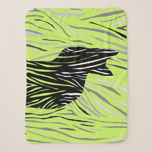 Couverture Sherpa Chat noir en herbe folle (Devant)