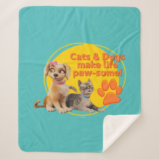 Couverture Sherpa Chats & Chiens Font De La Vie Paw-some !