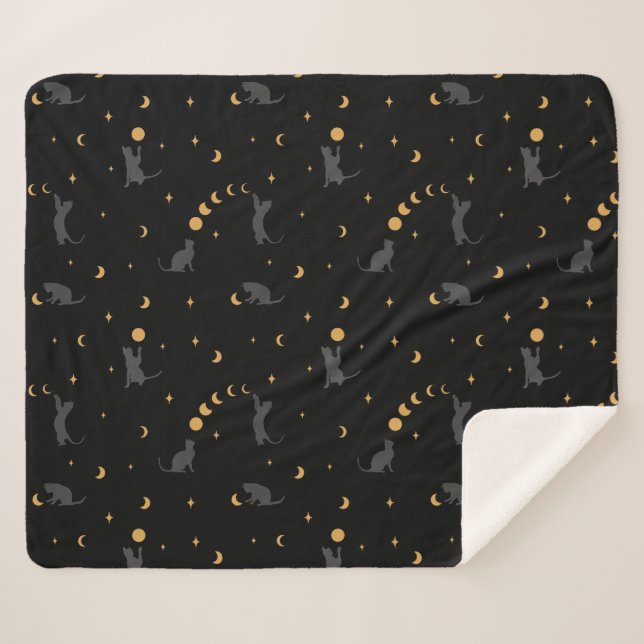 Couverture Sherpa Chats et phases lunaires  (Devant (Horizontal))