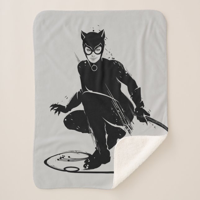 Couverture Sherpa Chatte Encreuse Pose De Pinceau (Devant)