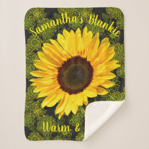 Couverture Sherpa Chaud et Confortable Jaune Clair Tournesol Personn