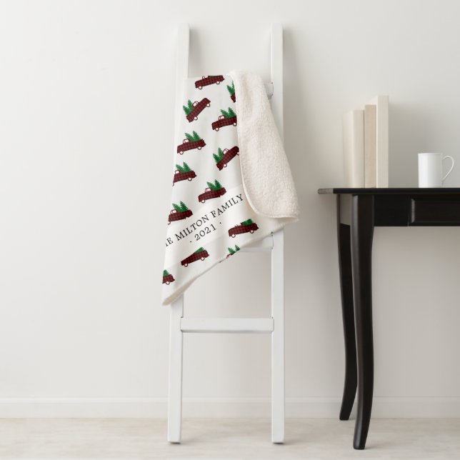 Couverture Sherpa chaudière à buffle roux camionnette monogramme de  (En situation)