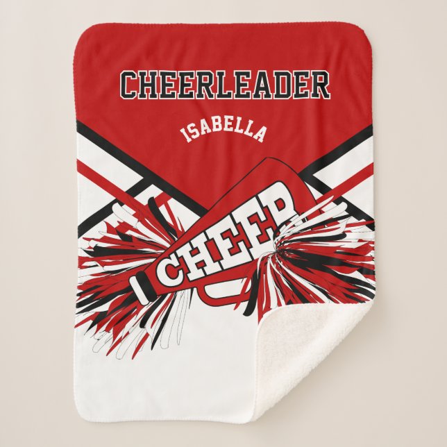 Couverture Sherpa Cheerleader 📣 Red, White & Black (Devant)
