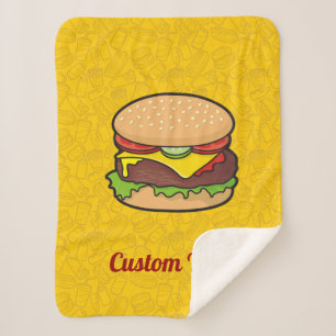 Couverture Sherpa Cheeseburger Sherpa Blanket