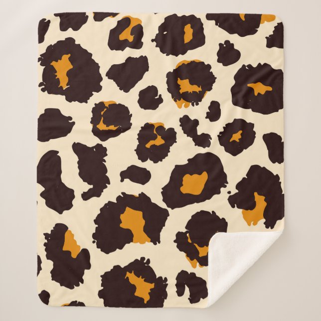 Couverture Sherpa Cheetah Skin, Texture Poster de animal. (Devant)