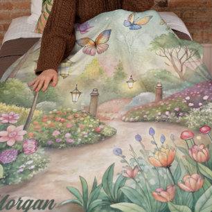 Couverture Sherpa Chemin du jardin des papillons de rêve - Jardin en