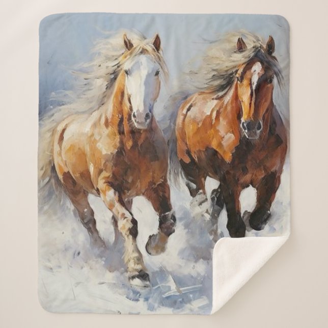 Couverture Sherpa Cheval (Devant)