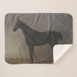 Couverture Sherpa Cheval de la baie de Gelding (par Albrecht Adam)