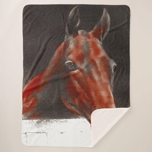 Couverture Sherpa cheval sympathique (Devant)
