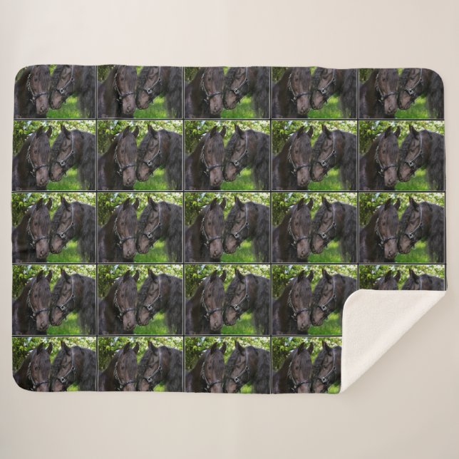 Couverture Sherpa Chevaux (Devant (Horizontal))