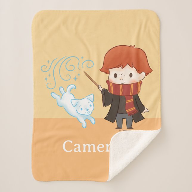 Couverture Sherpa Chibi Ron Weasley Patronus (Devant)