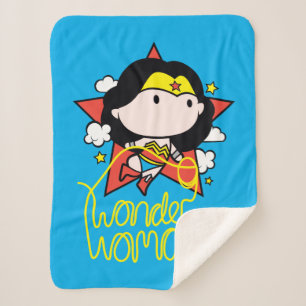 Couverture Sherpa Chibi Wonder Woman Voler Avec Lasso